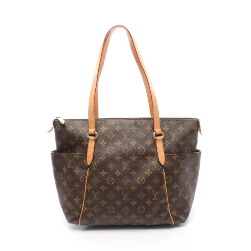 Louis Vuitton Totally Monogram Tote Bag Canvas Leather Brown